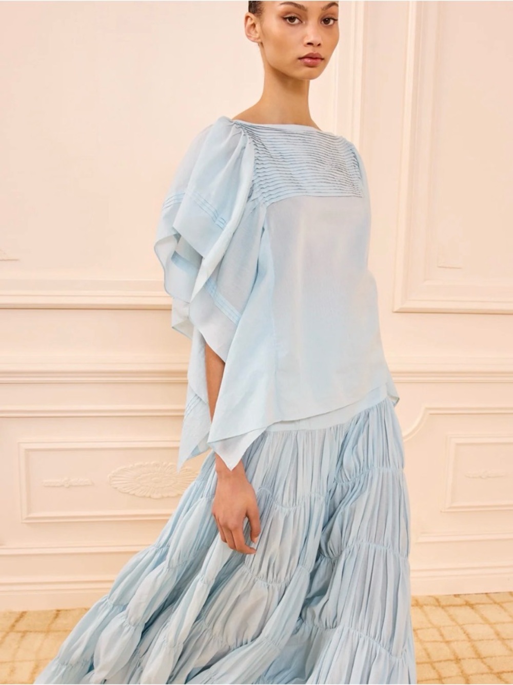 Ulla Johnson Lu Top with Flutter Sleeve